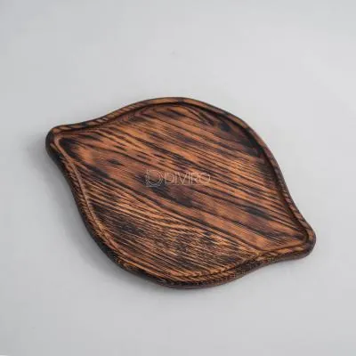 Доска для подачи хачапури из дуба с обжигом, 32×22 см